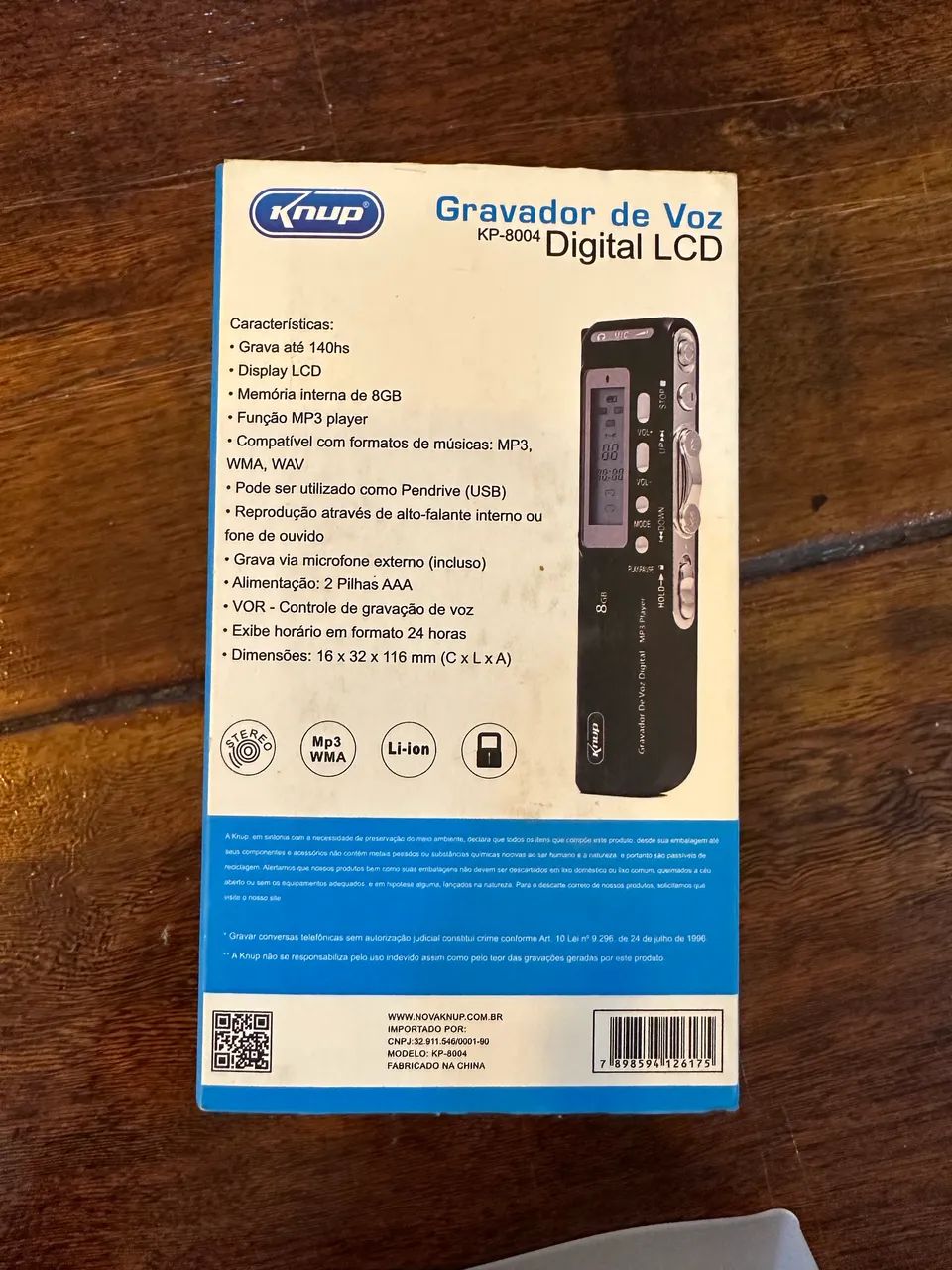 Gravador de Voz - Knup - KP8004 - Foto 2