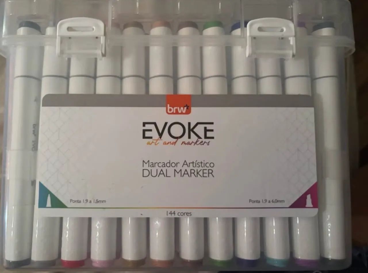 Kit marcador evoke 144 cores