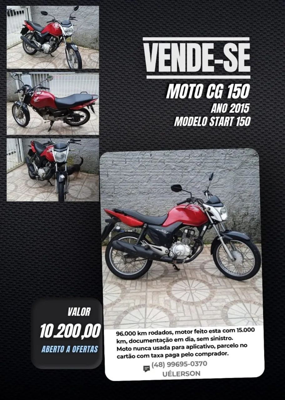 Vendo cg start 150 ,único doido 