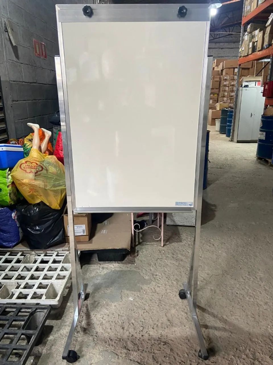 Quadro Branco Flip-Chart Board Net 100x70cm Com Rodas - Foto 2
