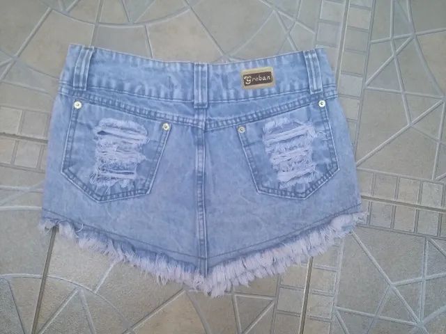 Mini saia jeans 38 - Foto 2
