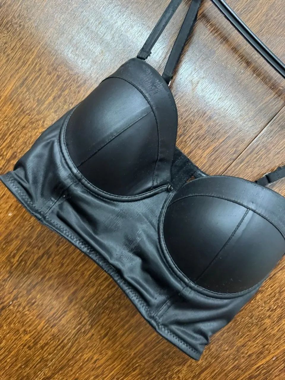 cropped preto com bojo