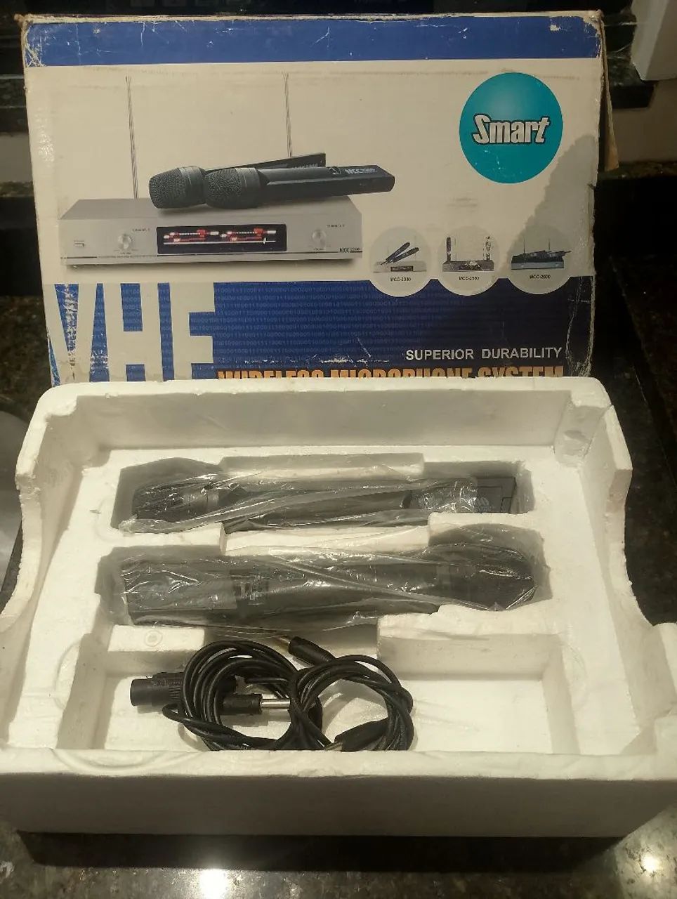 Microfone Duplo Sem Fio Smart MCC-2200 VHF - Foto 5