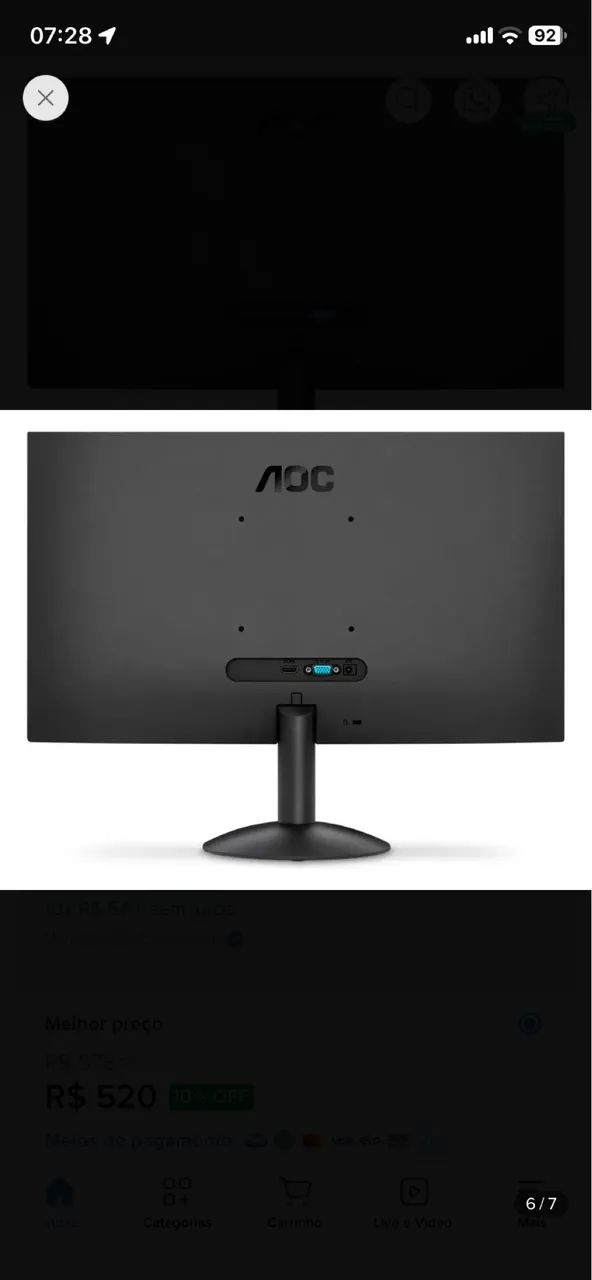 Monitor AOC 21? novo  - Foto 4