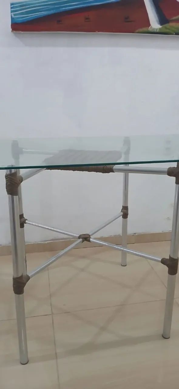 Mesa com tampo de vidro  - Foto 2