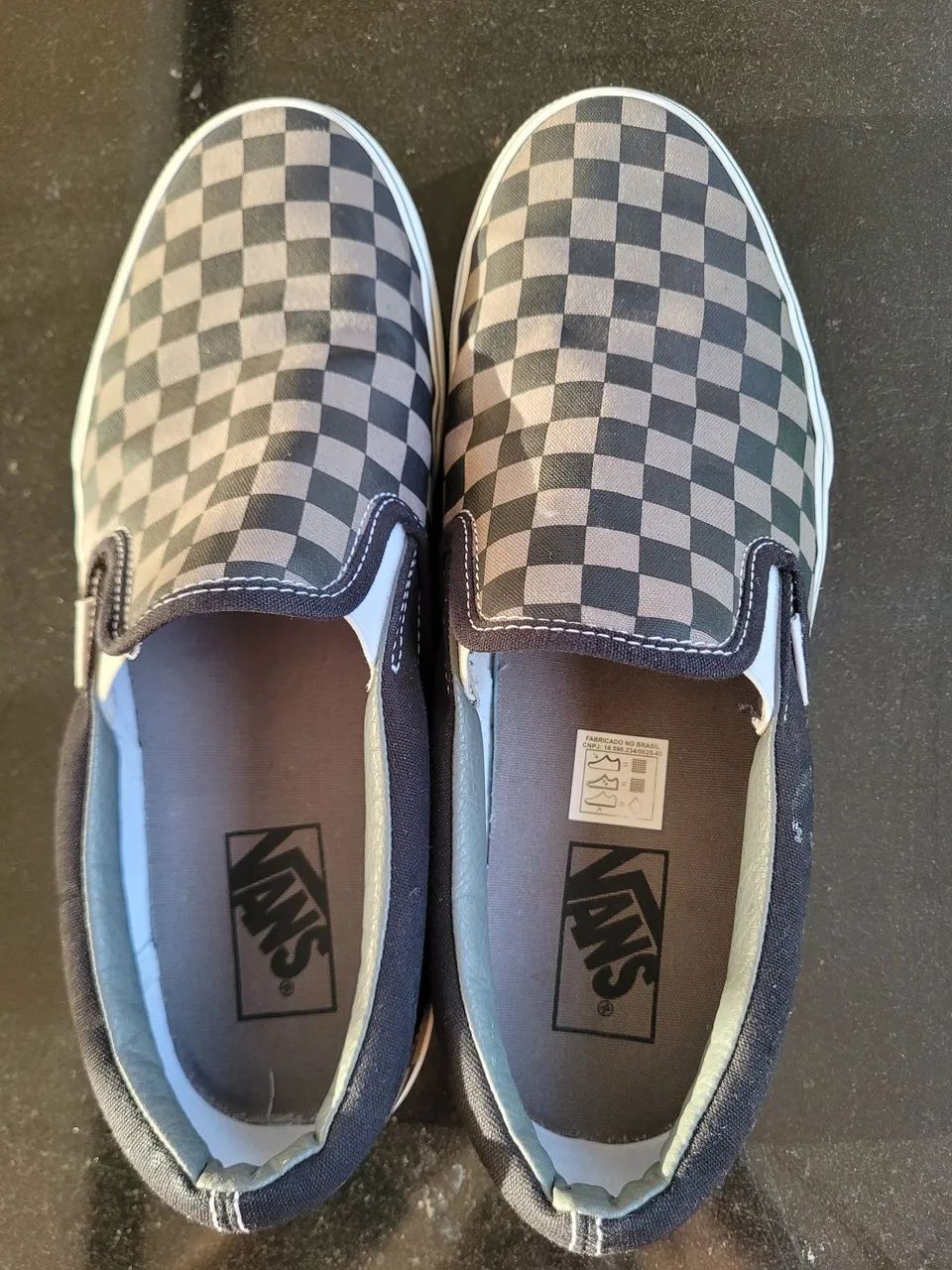 Vans slip-on checkerboard black grey - Foto 4