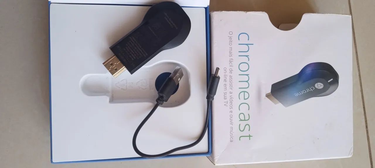 Google Chromecast 1th original caixa e cabo USB  - Foto 2