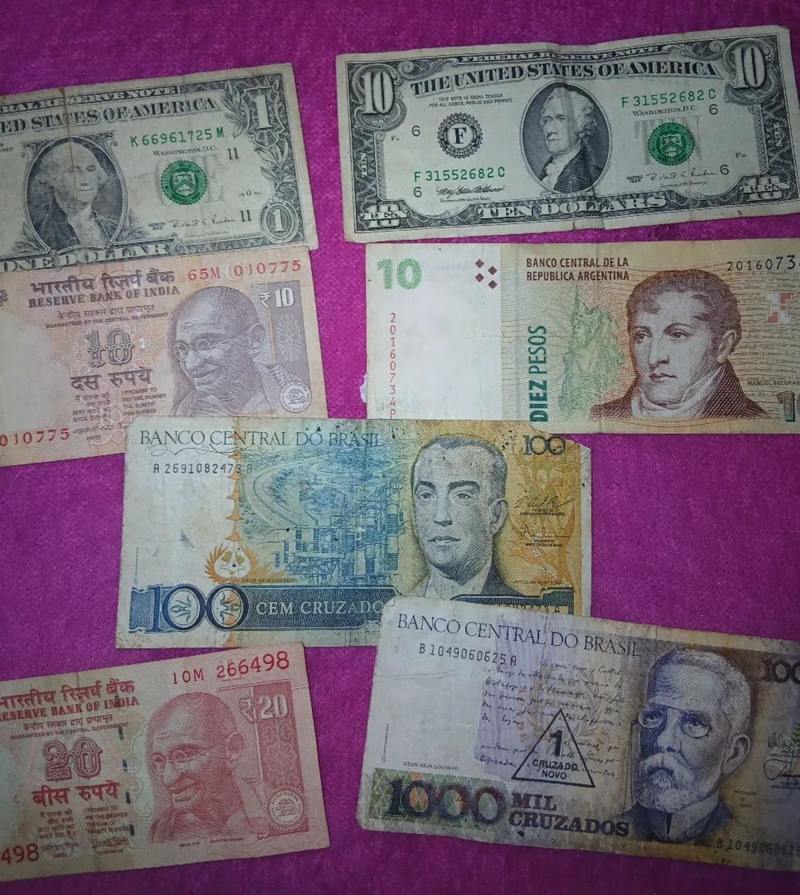 LOTE DE CÉDULAS ANTIGAS E INTERNACIONAIS - COLEÇÃO - Foto 2