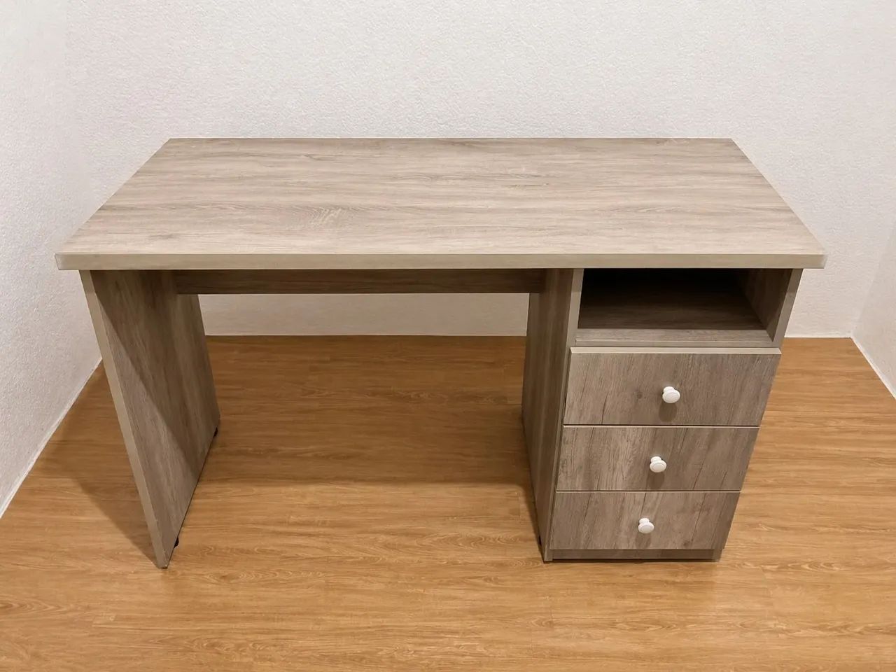 Beige Desk with Drawer Unit | Good Condition - For Office.