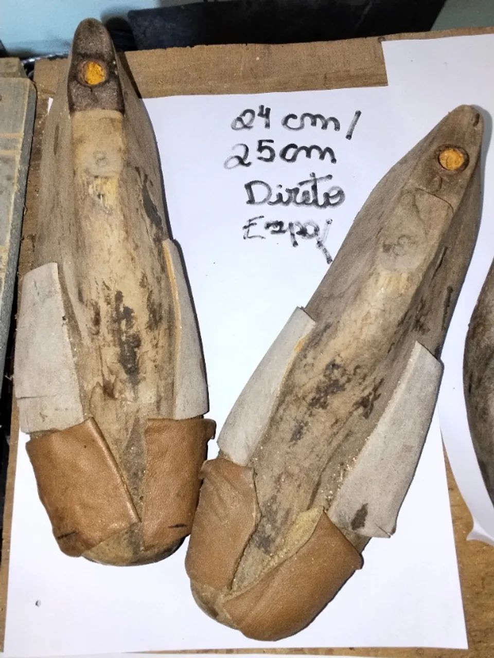 Formas de sapato de madeira antigas - Foto 4