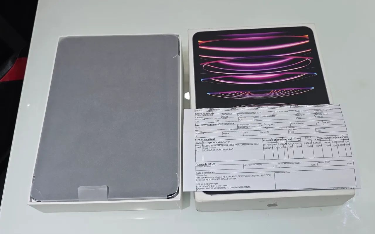 Ipad pro 11 M2 128gb com nota fiscal PERFEITO!