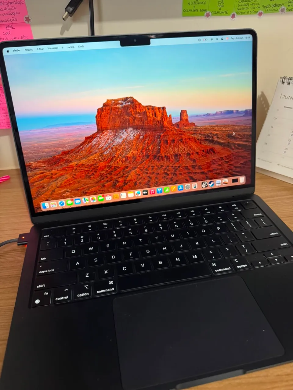 MacBook Air M3 Midnight 8gb / 256gb - 89% saúde - Notebooks