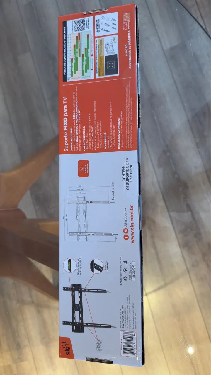 Suporte Fixo de Parede para TVs - FIX400 ELG - Foto 2