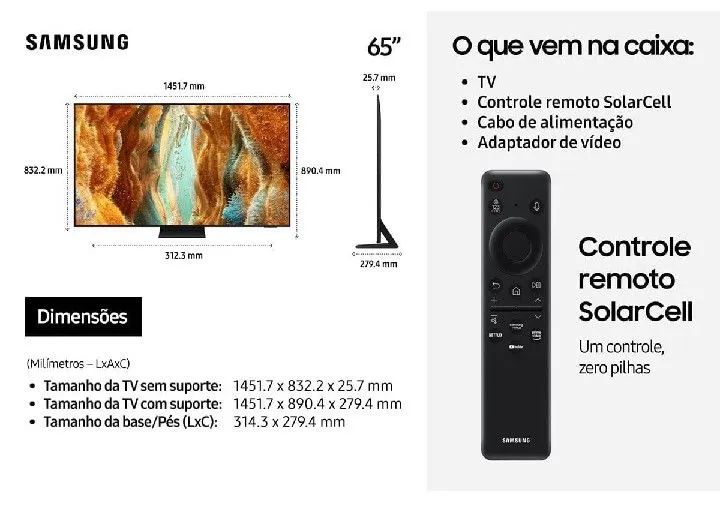 Smart TV Samsung Neo QLED 55" 4K - QN55QN90BAGXZD - Foto 3
