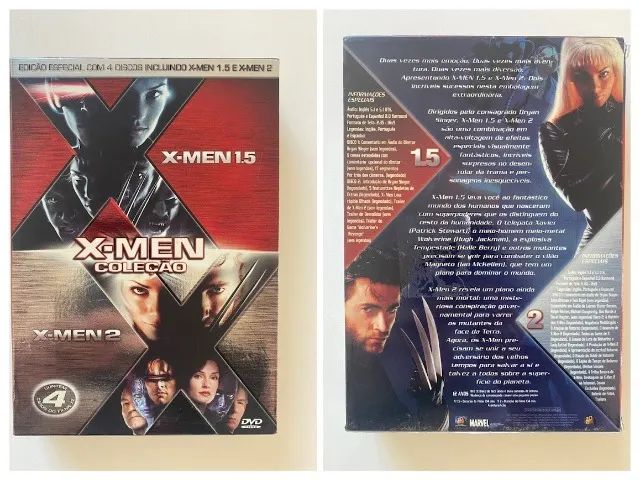 DVD X-Men Edição Especial X-Men 1.5 + X-Men 2 - 4 Discos Com Fotos