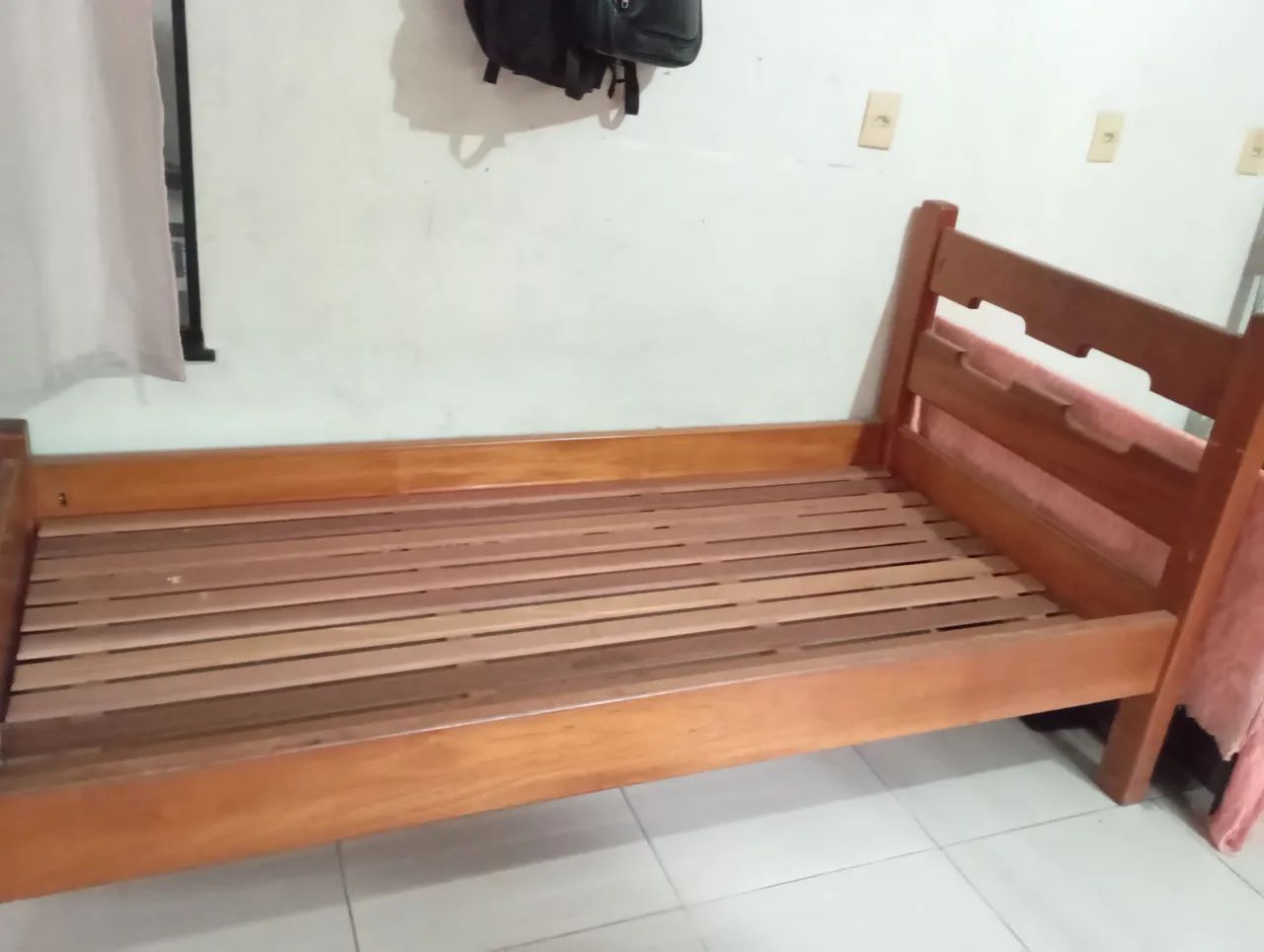 Cama de madeira maciça (solteiro) - Foto 4