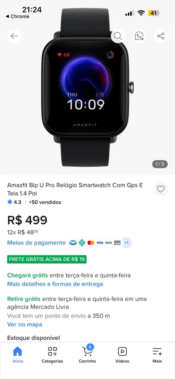 Amazfit Bip U Pro Relógio  - Foto 2