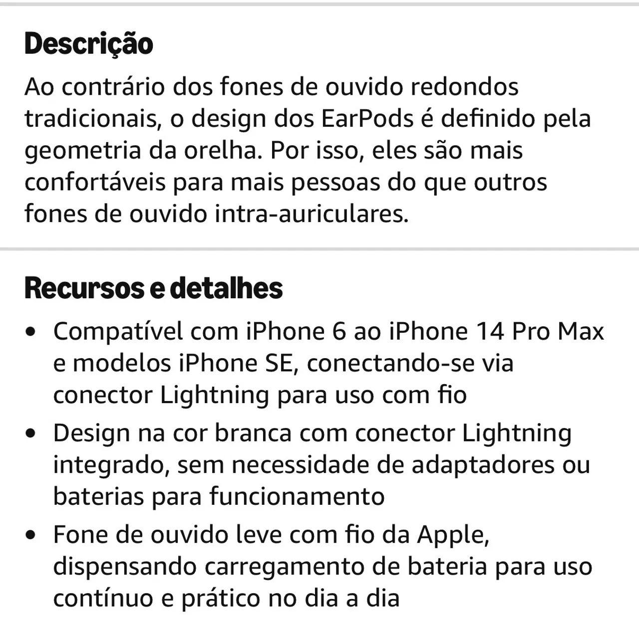 Apple EarPods com conector Lightning - Foto 2