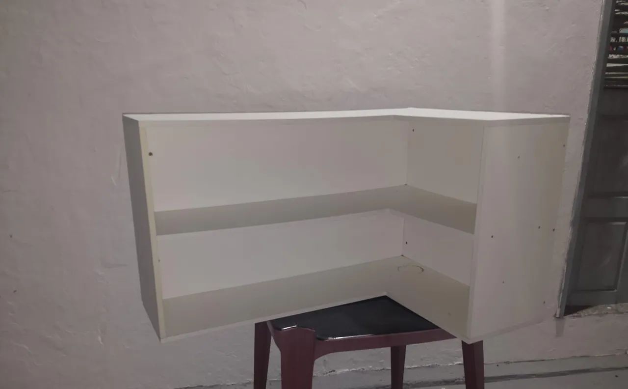 Armário aéreo MDF em L sem portas