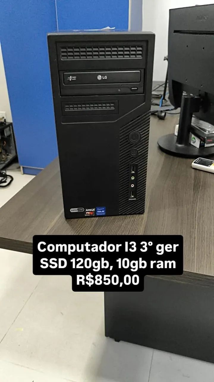 Computador I3 3° ger SSD 120gb 10gb ram