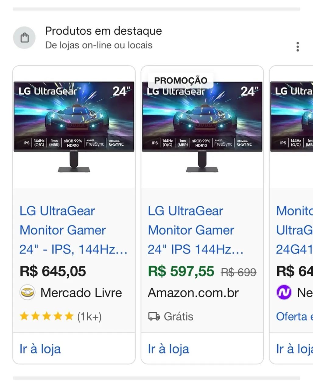 LG ultragear lacrado 24 polegadas 