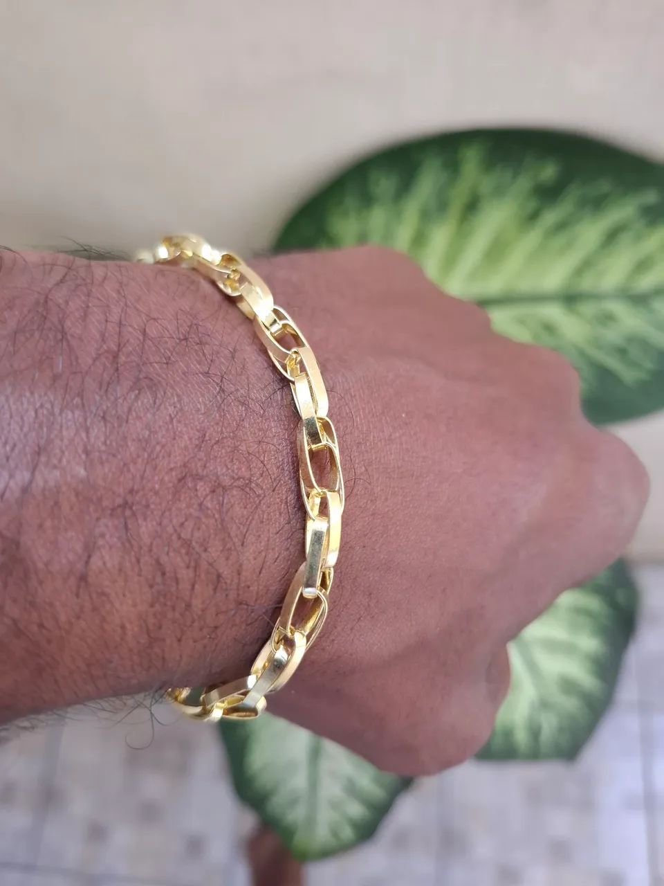 Pulseira de Moeda Antiga elo duplo 4mm - Foto 5