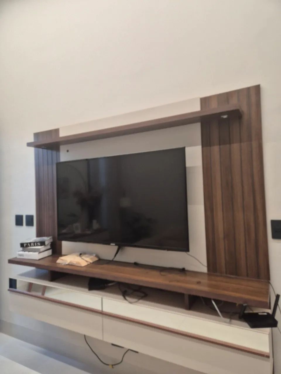 Painel de tv + rack, com LED, 1,82x2,17