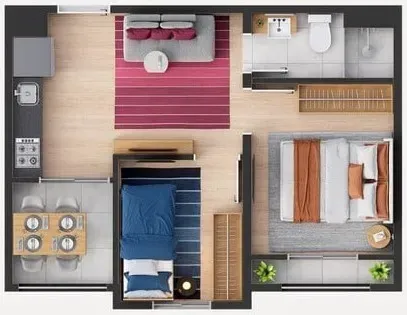PLANTA 33m²
