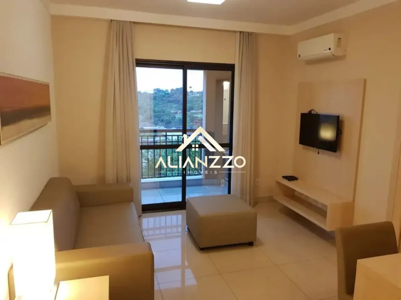 Flat mobiliado para locação no Ribeirânia - Ribeirão Preto/SP, Alianzzo Imóveis.