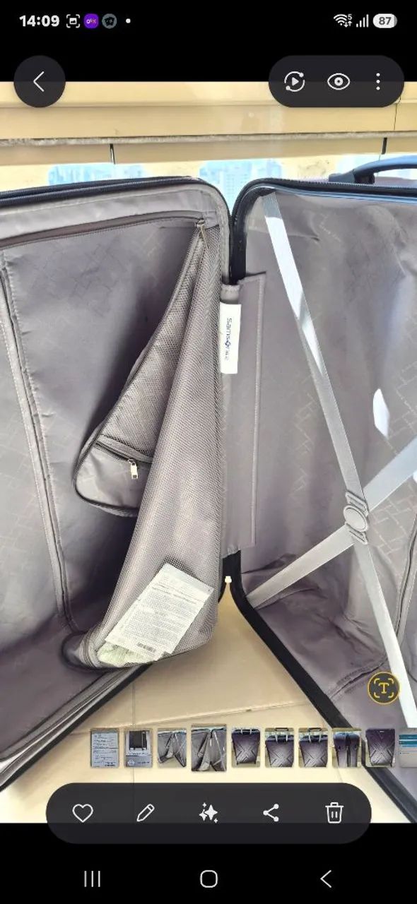 Mala grande de viagem Samsonite com rodinhas - Foto 5