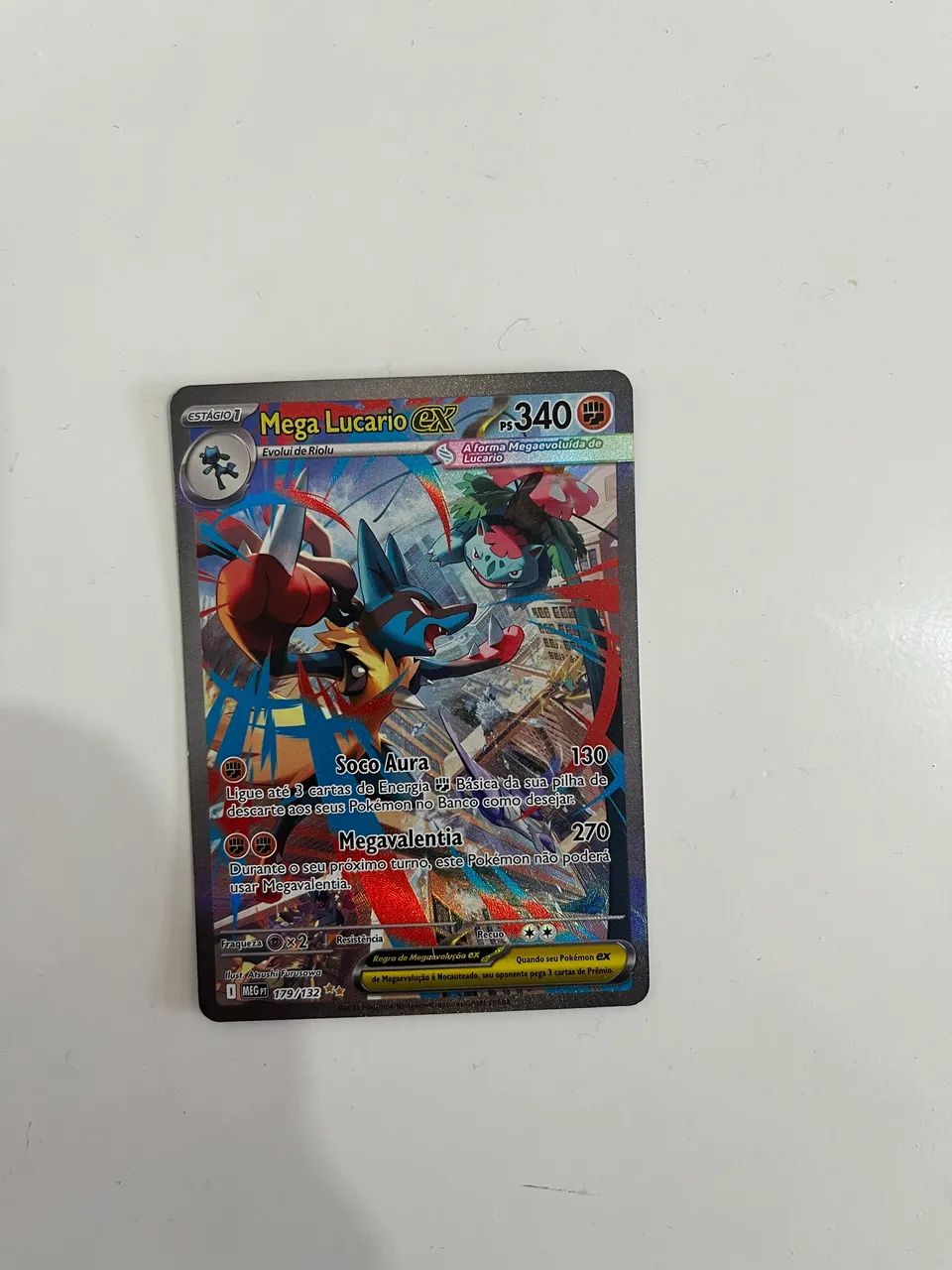 Carta Pokémon Mega Lucario EX 179/32  - Foto 4