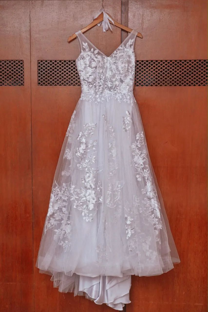 Vestido de noiva com véu - Foto 3