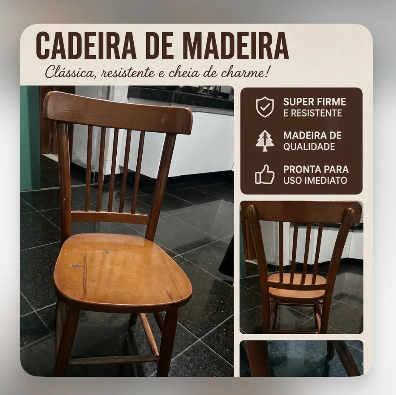 Cadeira de madeira 