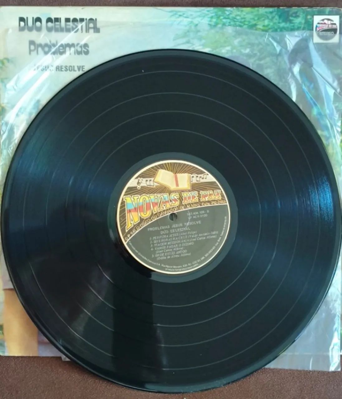 Lp Disco de Vinil Gospel Evangélico Duo Celestial - Problemas Jesus resolve - raro - Foto 3