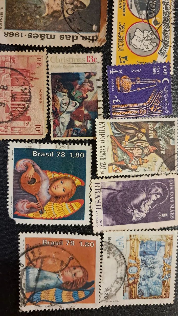 Selos antigos com tema religioso 
