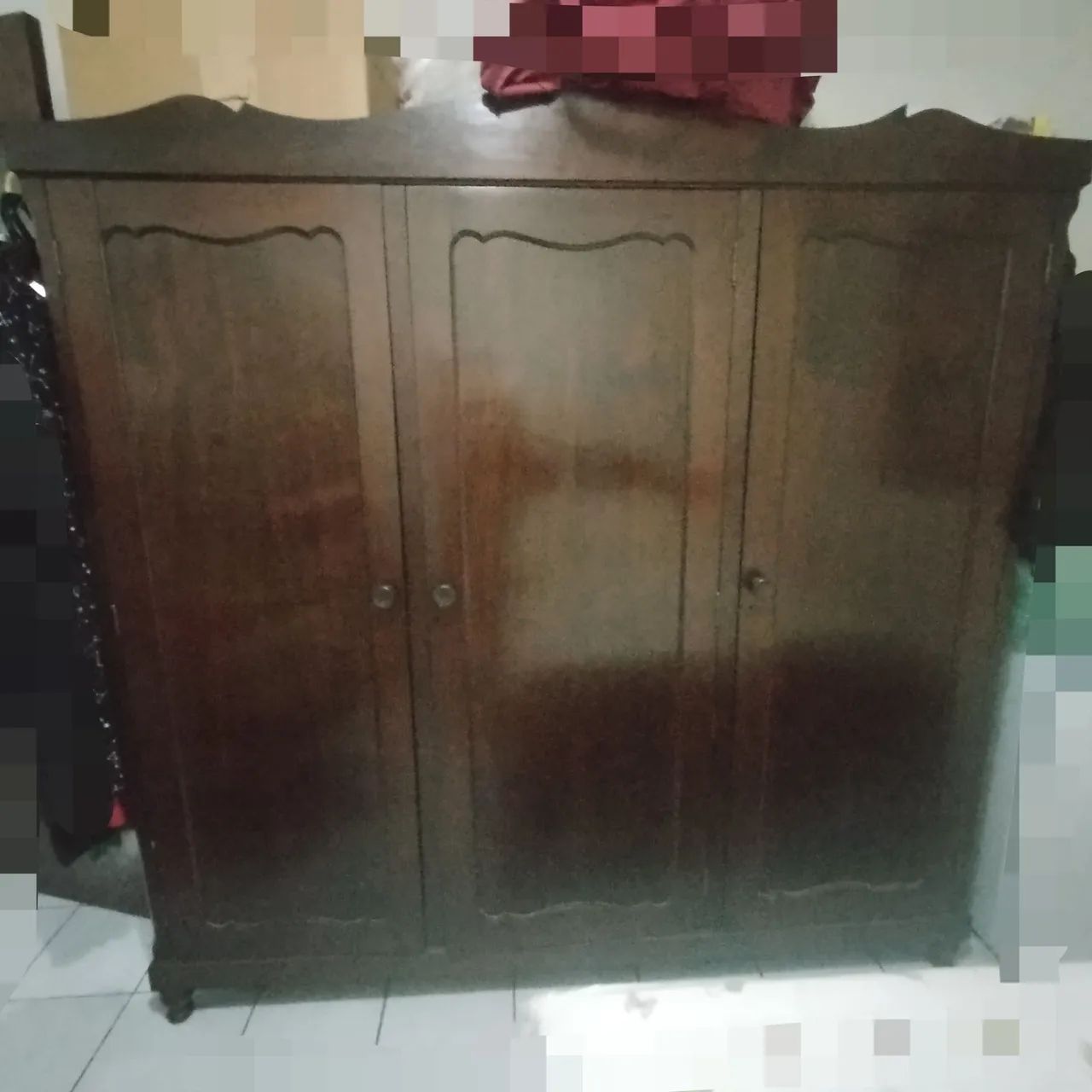 Conjunto de Móveis quarto Antigo de Madeira 