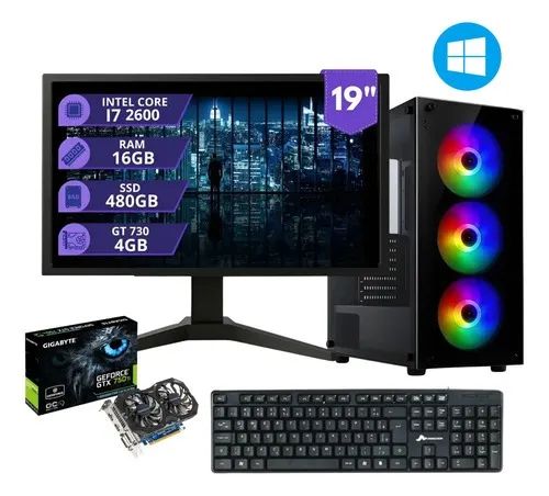 PC Gamer + Monitor + Teclado - Foto 3