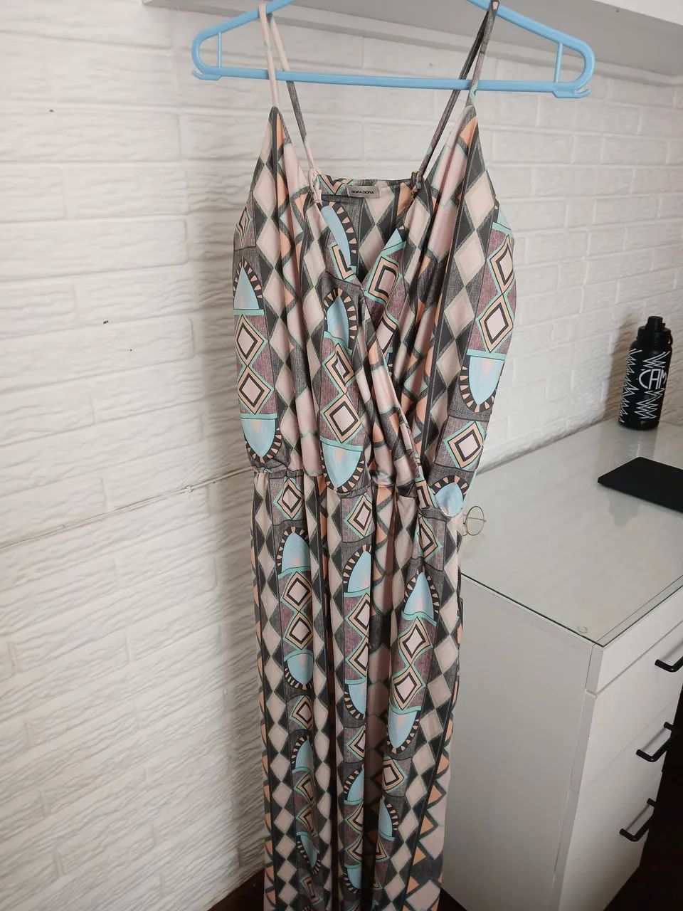 Vestido longo estampa geométrica G - Foto 2