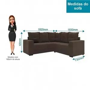 Sof á de Canto Patricia Cinza - Foto 2