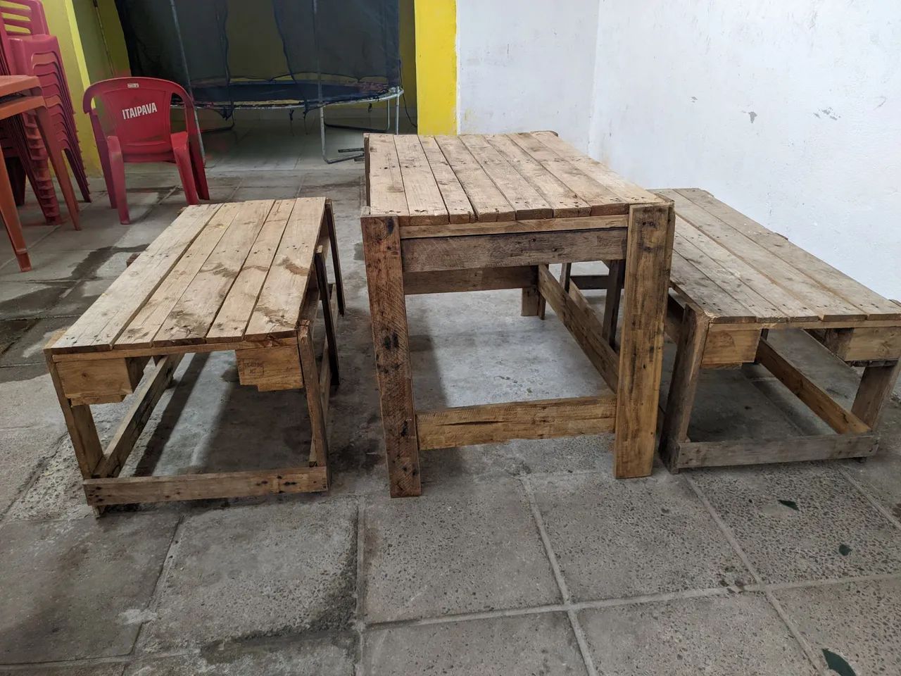 Conjunto de mesa Pallet - Foto 2