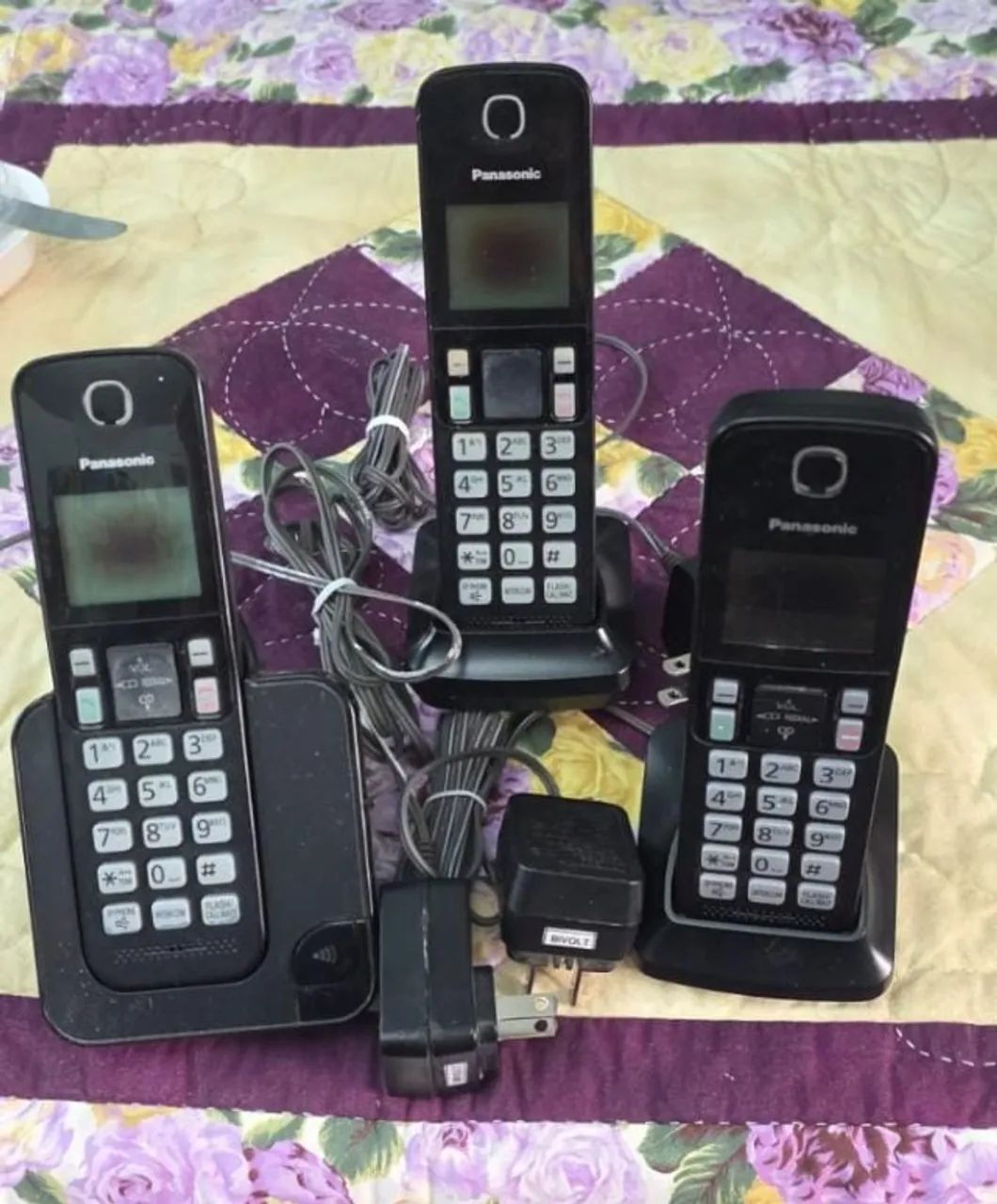 Telefone sem fio com 2 ramais Panasonic