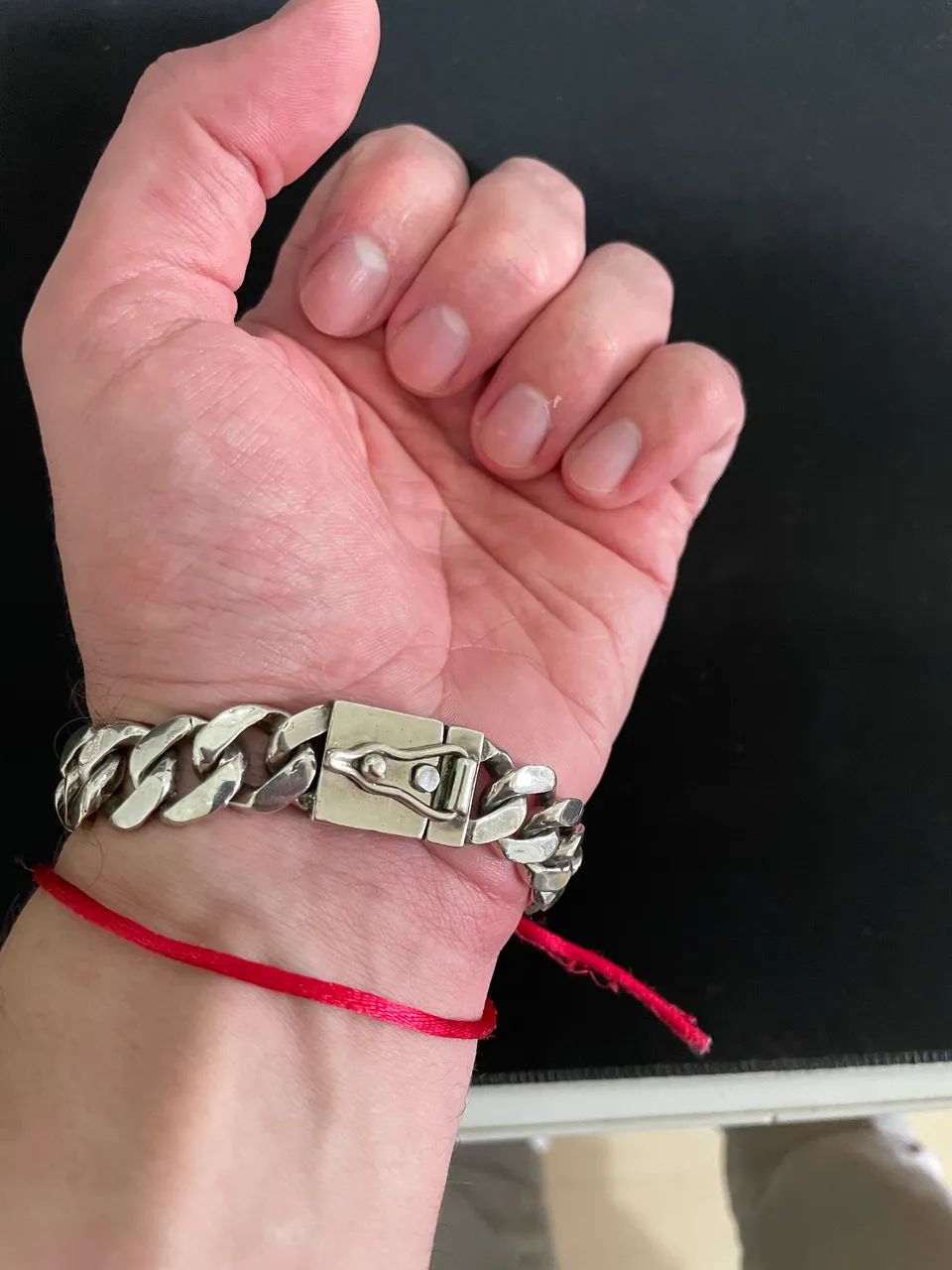 PULSEIRA PRATA 950 CUBANA 15mm - Foto 4