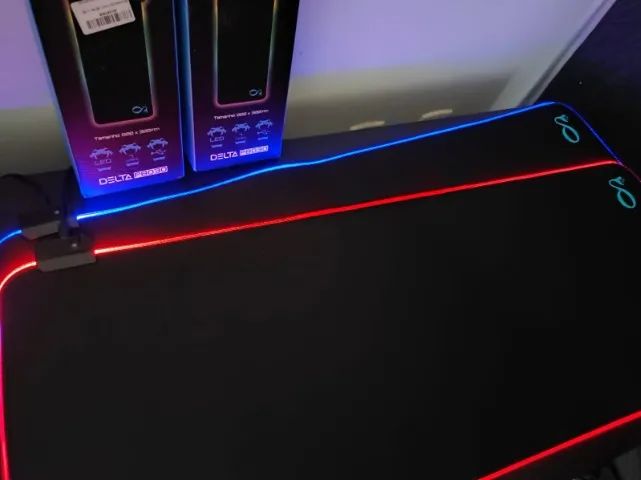 Mousepad Gamer 80cm x 30cm LED - Novo  - Foto 4