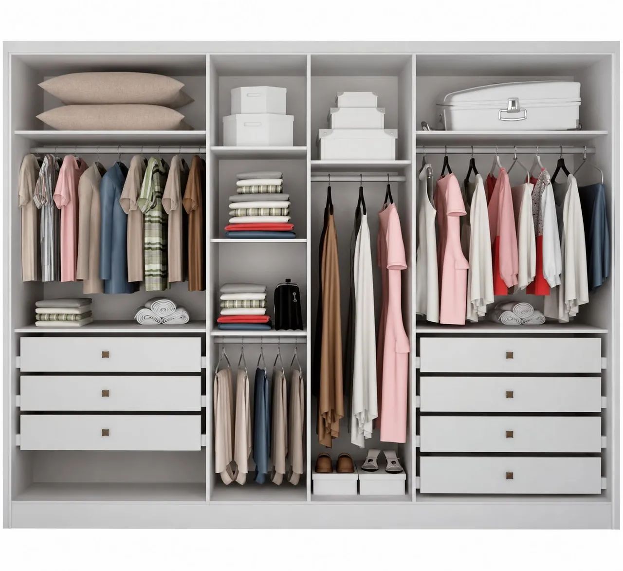 GUARDA ROUPA CASAL BRANCO - Foto 2