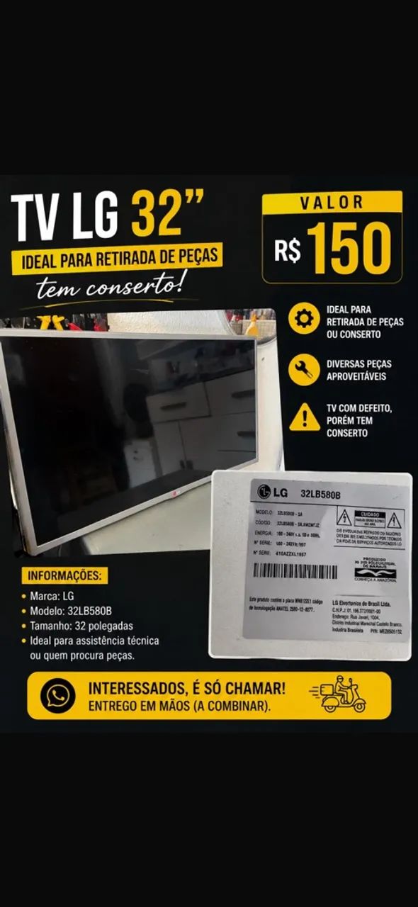 Vendo Tv para retirada de peça.