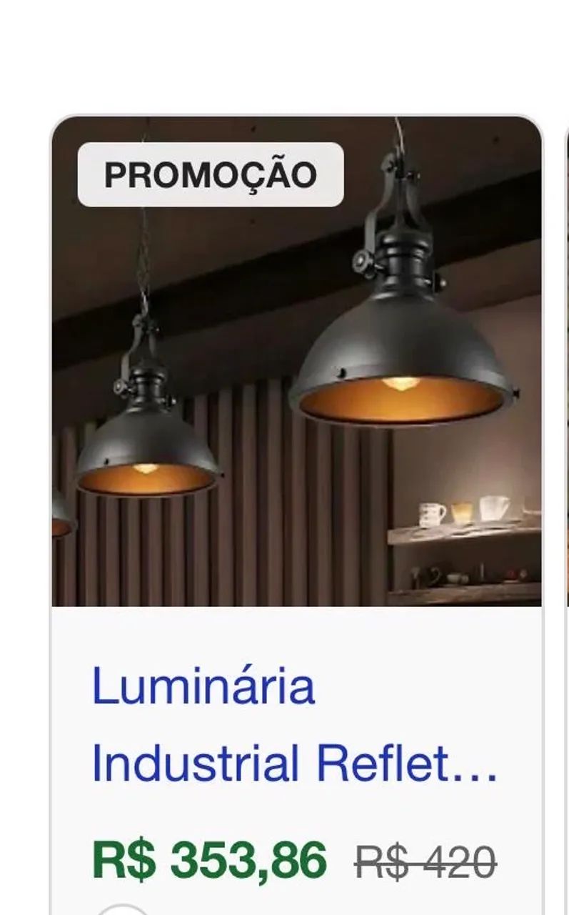 Luminária industrial antiga  - Foto 3