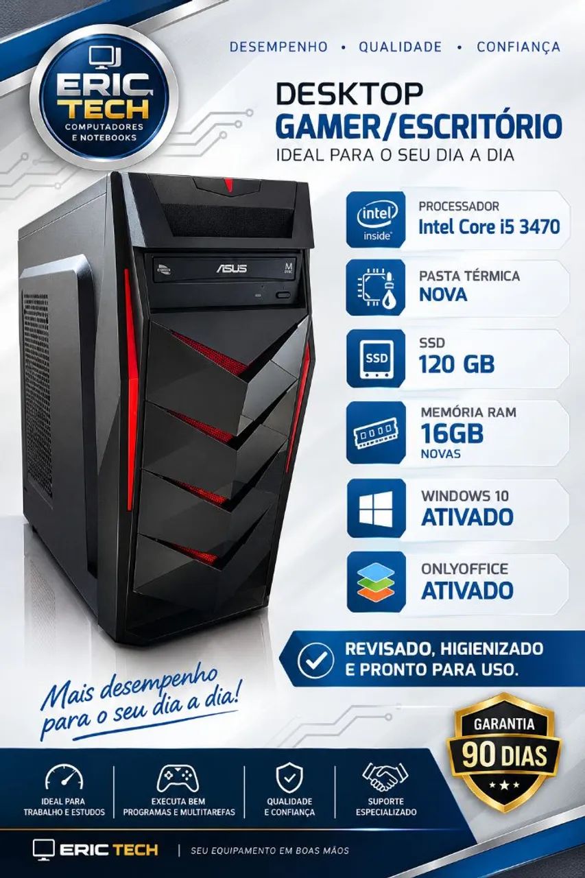 Desktop revisado Corei5 com SSD 