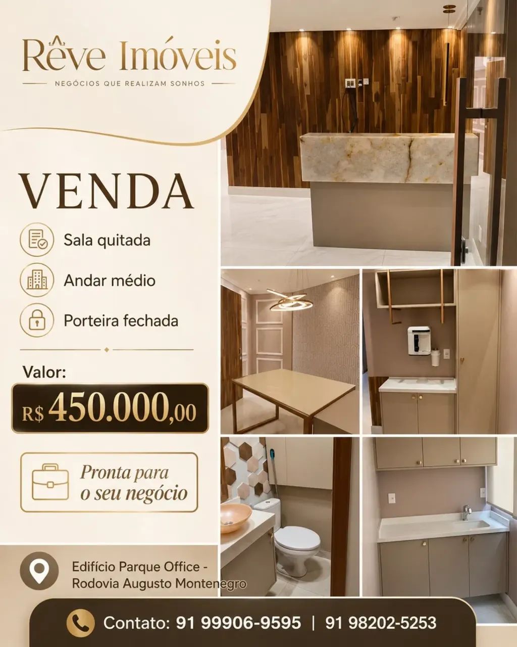 SALA COMERCIAL À VENDA | EDIFÍCIO PARQUE OFFICE | AUGUSTO MONTENEGRO - Foto 2