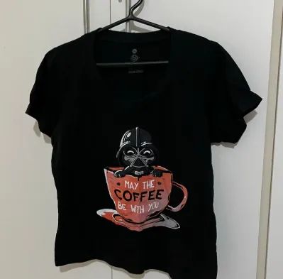 Camisa Darth Vader - may the coffee be with you