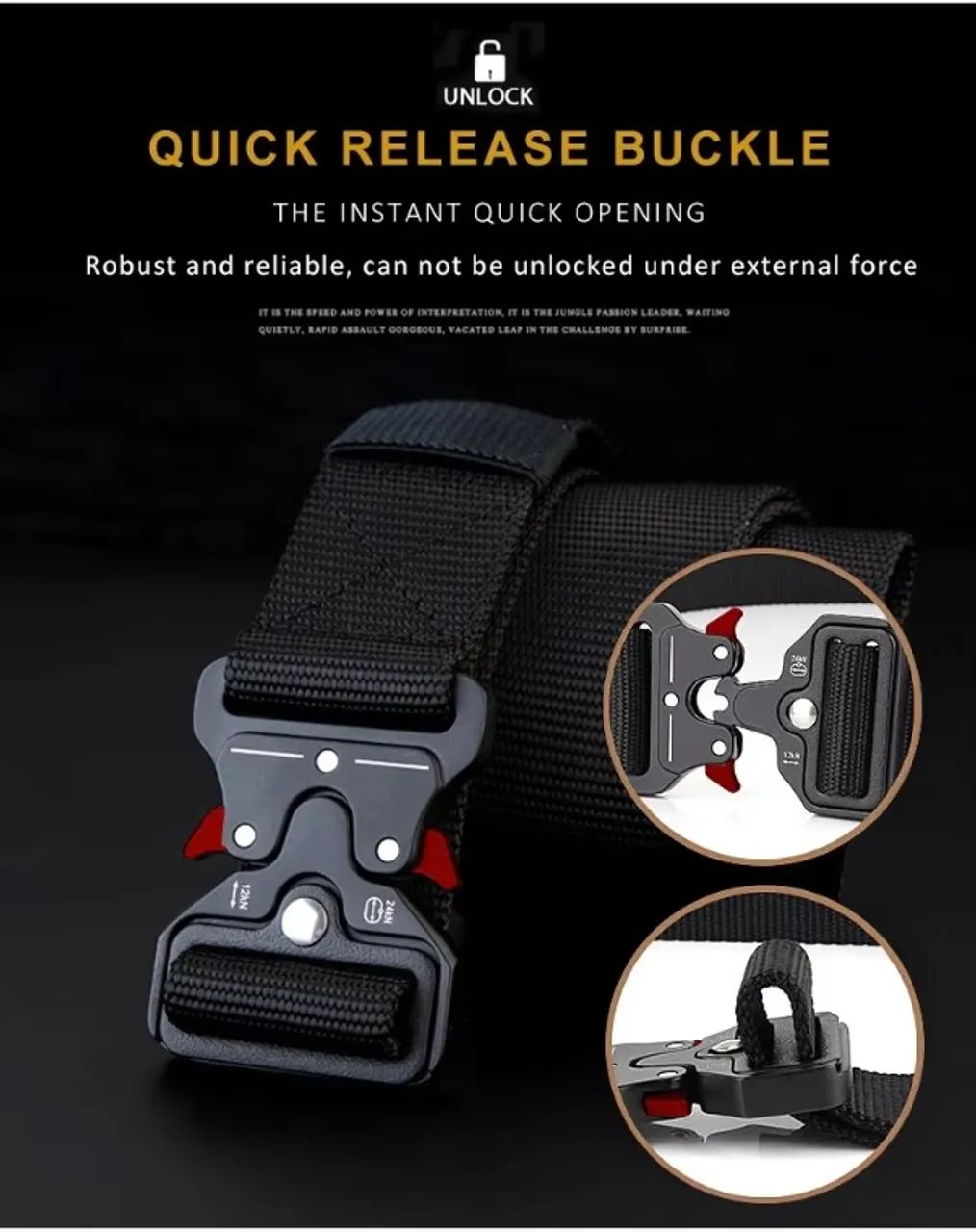 Cinto Tático Militar Com Fivela De Engate Rápido Snake - EslX-Pro - Foto 6
